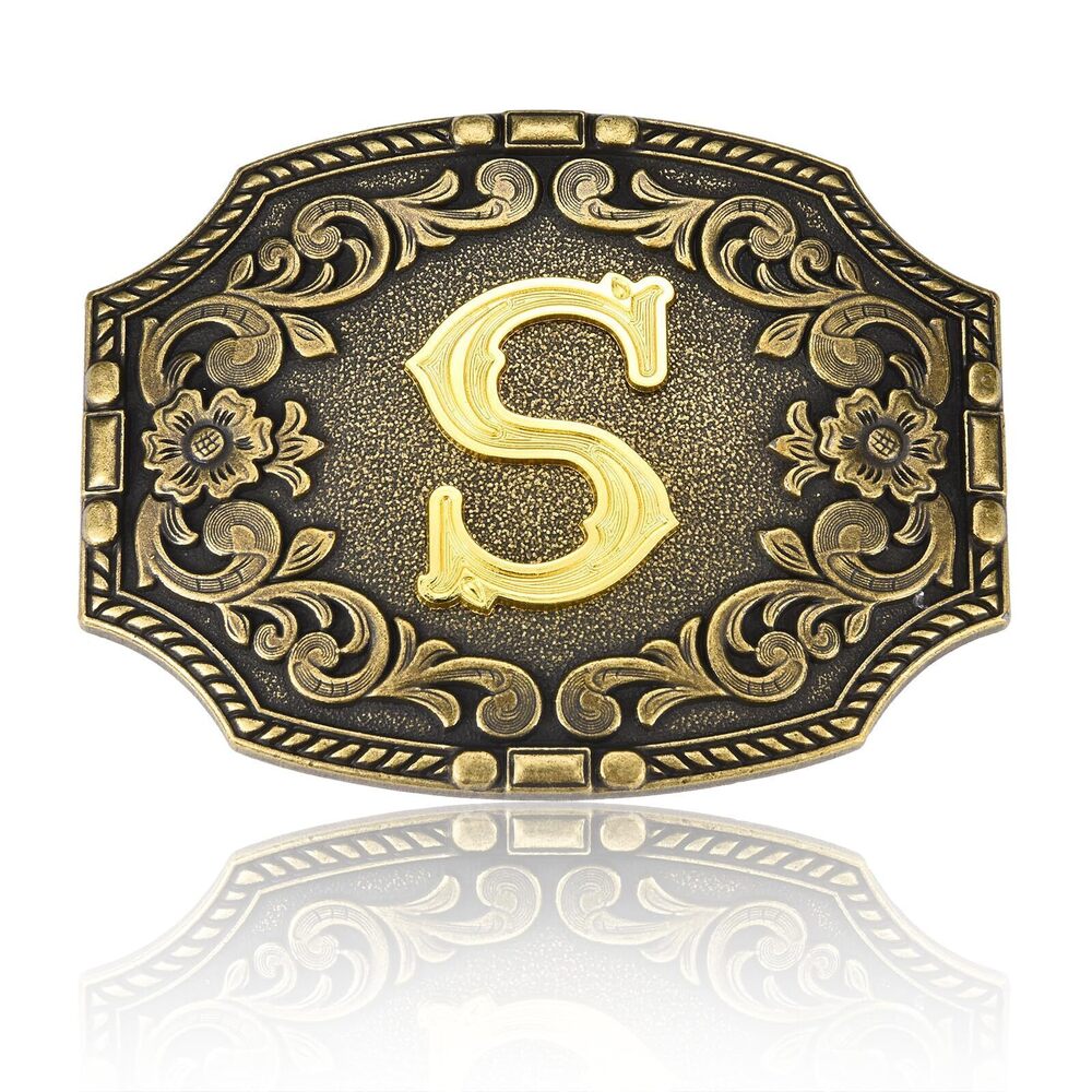 5512 Western Belt Buckle Initial Letters S Cowboy Rodeo Belt Buckles Cowboy